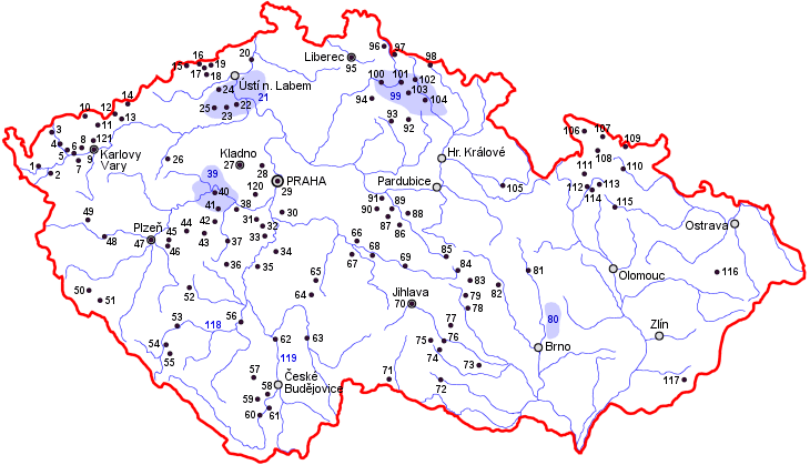 Mapa lokalit