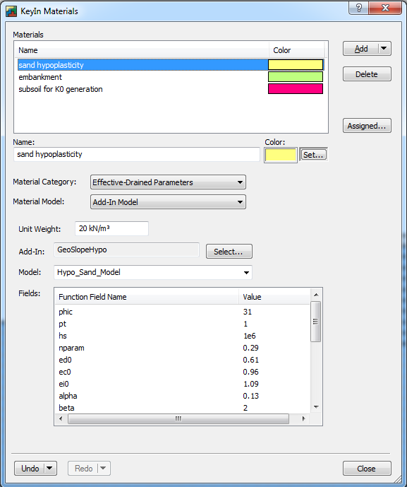 GEO-SLOPE SIGMA/W hypoplasticity