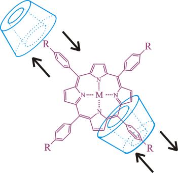 Porphyrin-cyclodextrin host-guest interaction (example of supramolecular photosensitizer)