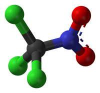 obr.1 - model molekuly chlorpikrinu